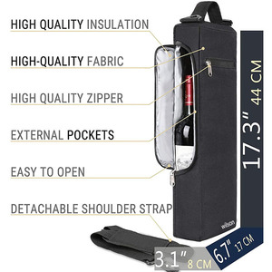 Hot Selling Portable Thermal 6 Cans Picnic Bag Foldable Multifunctional Golf Drink Box Durable 2-PC Red Wine Lunch Bags - Product Image 6