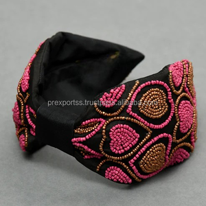 ที่คาดผมผ้าดีไซน์หรูหราแบบคลาสสิก ตัวอักษรเริ่มต้นแบบปรับแต่งได้ สำหรับผู้หญิงและเด็กผู้หญิง ทำด้วยมือ น้ำหนักเบา ทนทาน - Product Image 6