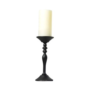Support à bougie décoratif noir fini pour la décoration intérieure, porte-bougie de haute qualité en aluminium coulé, fait main et personnalisé - Product Image 3