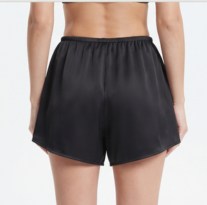 <b>Women</b> Baggy Satin <b>Short</b> 100% Silk Mid Elastic Waist Loose Fit Oversize Night Summer Style Sleeping Wear <b>Short</b> Ladies - Product Image 2