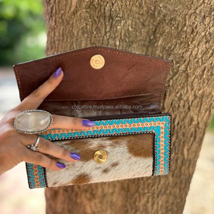 Billeteras RFID grandes de lujo de piel mecanizada a mano nuevas al por mayor para mujer, carteras largas de piel de vaca con ranuras para tarjetas de crédito, Cartera de mano para teléfono - Product Image 5