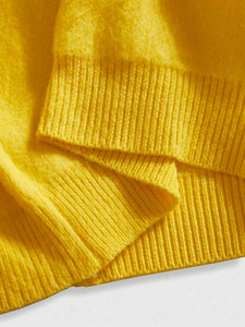 Sudadera con capucha y cremallera con estampado de costillas de esqueleto amarillo, de punto, manga larga, estilo urbano - Product Image 6