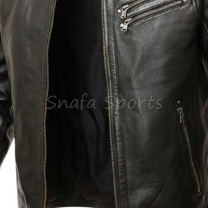 High Quality Men's Leather <b>Jackets</b> <b>Bomber</b> <b>Shearling</b> Sheepskin Winter Coat High Quality <b>Jacket</b> For Men - Product Image 3
