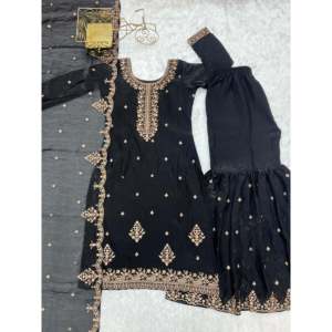 Top-bas de soirée de taille XS de créateur et Dupatta pour un look élégant - Product Image 1