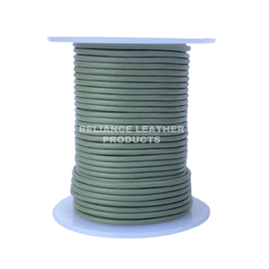Cordon en cuir rond gris nickel Premium en cuir pleine fleur tailles personnalisées couleurs pour bijoux artisanat accessoires de bricolage - Product Image 1
