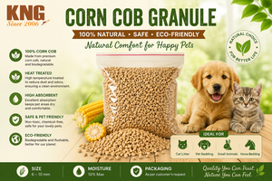 Gránulos de Mazorca de Maíz KNG 6-10mm, Arena Natural Amarilla para Mascotas, para Gatos, Hámsters, Reptiles, Aves, Animales Pequeños, 10kg 15kg 20kg - Product Image 2
