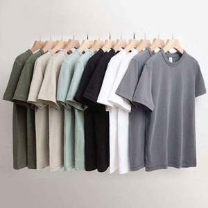เสื้อยืดคอกลมแขนสั้นผ้าฝ้าย 100% ขายส่ง ทรงปกติ สีพื้น ผ้าเจอร์ซีย์ถัก ดีไซน์เรียบง่าย - Product Image 1