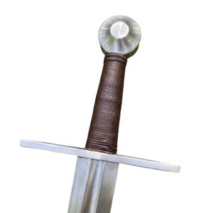 มีดปลายเหล็กทรงหอก ใบมีดตรง เกรดอุตสาหกรรม มีดต่อสู้ ด้ามหนัง ใบมีดเดี่ยว - Product Image 6