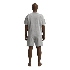 Custom All-Over Printed Summer Streetwear Gráfico Crop Top Shorts Boxy Fit Fleece Recortada Camiseta Estilo Casual Set 100% Algodón - Product Image 3