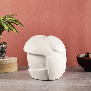 Escultura Abstracta de Cabeza Humana con Acabado en Mármol Blanco, Estatua Facial Minimalista, Decoración Nórdica Moderna para el Hogar, Estética de Lujo para Sala de Estar - Product Image 3
