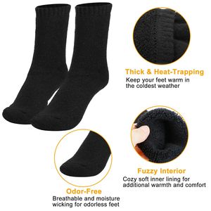 3 Pairs Men's Warm Wool <b>Winter</b> Thermal <b>Socks</b> Soft Cozy Thick Heat-Trapping Moisture Wicking <b>Socks</b> - Product Image 5