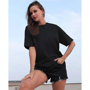 Crop top décontracté à épaules tombantes pour femme - T-shirt léger en mélange de coton et de soie 200g - Product Image 5