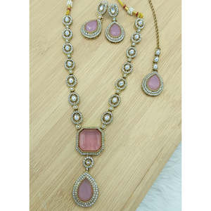 Designer Crystal Stone <b>Necklace</b> Set 10575557LPI-Premium Crystal Jewelry - Product Image 1