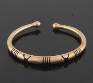 Vintage Gold Plated Bangle For Women Gold Plating Antique Style Geometric <b>Cuff</b> <b>Bracelet</b> Ethnic Bohemian Fashion Jewelry - Product Image 2