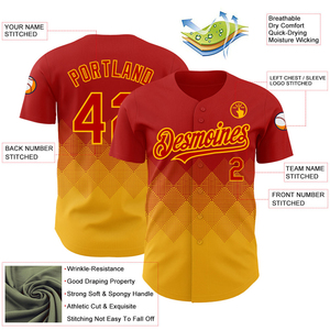 Maillot de baseball personnalisé taille sur mesure, respirant, sublimation, tenue de sport, kit 100% polyester brodé, manches courtes, directement de l'usine - Product Image 3