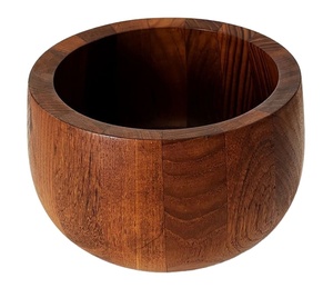 Bol à salade et à fruits en bois d'acacia, design danois moderne, écologique, artisanal, style vintage, décoration naturelle pour la maison - Product Image 1