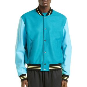 Chaqueta Varsity de Invierno para Hombre de Alta Calidad con Cuello Alto y Logotipo Frontal Personalizado, Bordado, Estilo Béisbol, Talla Grande - Product Image 1