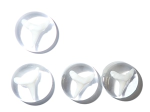 Cabujón de plástico con diente de tiburón auténtico, redondo, 19x19 mm, transparente, base plana, moderno, para el Día de la Tierra, para manualidades y fabricación de joyas - Product Image 3