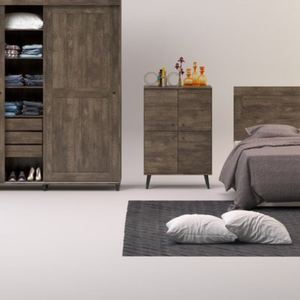 โต๊ะข้างเตียงทำจากไม้ห้องนอนห้องนอนดีไซน์พรีเมียมทำด้วยมือโดยตรง - Product Image 6