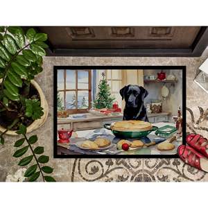 Felpudo de galletas de Navidad Labrador Retriever antideslizante para interiores y exteriores, alfombra de pila baja de 18H X 27W, alfombrilla de entrada lavable para puerta delantera - Product Image 3