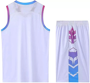 Maillots de basket respirants en mesh, maillots d'équipe de basket à séchage rapide, vêtements de sport personnalisés avec lettres et numéros - Product Image 4