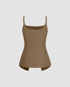 <b>Summer</b> Sale Women's Knitted Tank Tops Slim Fit Body Hugging Casual Breathable Eco-Friendly Polyester/Cotton Everyday Wear - Product Image 3