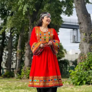 Modern Ethnic Tribal Traditional Embroidered Lace Afghan Kuchi Handmade Appliques Ruffles Women's Wedding Afghan Kuchi Dresses - Product Image 6