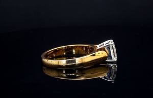 Custom 14K Solid Gold <b>Men</b>’s Lab Grown Diamond Wedding <b>Ring</b> IGI Certified Trendy Radiant Cut 3.00gm High Polish Band - Product Image 2