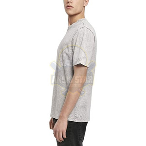 เสื้อยืดผู้ชายสีเทาลายกราฟิกหัวกะโหลก คอกลม แขนสั้น สไตล์ลำลอง ทรงปกติ ผ้าเจอร์ซีย์คอตตอน 100% - Product Image 4