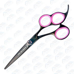 Beauty กรรไกรขนาด5.5นิ้วสีดำดีไซน์ตามหลักสรีรศาสตร์แบบ3รูสำหรับเครื่องมือความงามที่สะดวกสบาย - Product Image 2