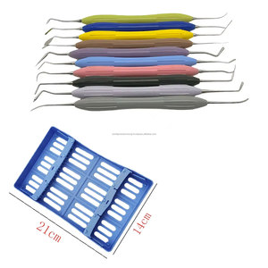 WORLD PRECISION SURGICAL Juego de 10 Instrumentos Dentales para Resina Compuesta con Mango de Silicona, Agarre Ergonómico, Múltiples Colores - Product Image 1