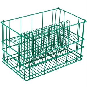 Premium Eco-Friendly Waterproof Powder Coated Green Metal Kitchen Dish <b>Rack</b> Holds 11 <b>Plates</b> Double Tier Standing Storage Basket - Product Image 1