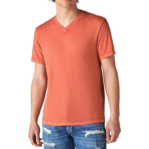 Prix de gros personnalisé, meilleure qualité, nouvelle arrivée, vente en gros de t-shirts pour hommes à col en V, respirants, à séchage rapide, logo personnalisé - Product Image 1