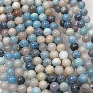 Perles de pierre précieuse Trolleite bleue naturelle 6mm 8mm 10mm en vrac, brin de 15 pouces, certifiées IGI, facettées, faites à la main, pour la fabrication de bijoux ZUBEDA - Product Image 4