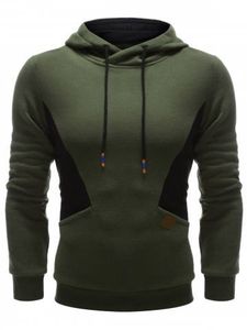 Sweat à capuche épais en molleton bouclette pour homme, mélange de coton, couleur unie, streetwear d'hiver - Product Image 2