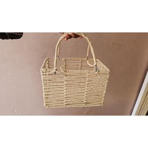 Cesta de Cuerda Tejida a Mano con Asa, Bolsa de Almacenamiento de Color Natural, Moderna, para Uso Doméstico, Ecológica, Compatible con OEM - Product Image 1