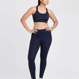 Vêtements de sport et de fitness pour femmes, ensemble de yoga sans coutures, leggings taille haute, haut court dos nageur, ensemble 2 pièces - Product Image 3