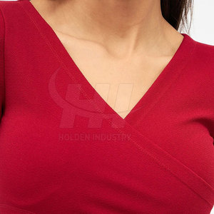 Camiseta corta ligera para mujer en oferta online, camiseta corta de manga corta de verano muy vendida - Product Image 6
