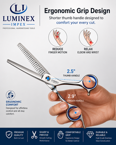 NYBL-55 5.5inch Straight <b>Left</b>-<b>handed</b> <b>Scissors</b> JAPAN 440C Sharp 58-59HRC Hardness Stainless Steel Handle Barber Shears Hair 28 - Product Image 2