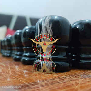 Cepillo de Afeitar de Lujo con Mango de Cuerno de Búfalo Negro Auténtico, Accesorios de Aseo Hechos a Mano de Primera Calidad - Product Image 2