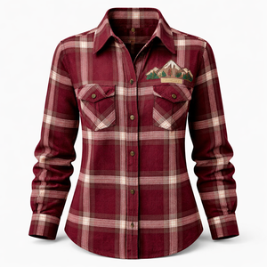 Wholesale Custom <b>Plaid</b> Flannel <b>Shirts</b>-Premium Quality for Women | OEM Supplier Factory Direct Labels Front Breathable Quick Dry - Product Image 1