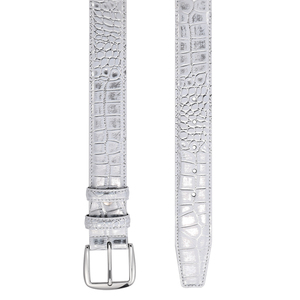 Ceinture en cuir de vachette pour femme, tendance vintage, gaufrée et délavée, avec boucle ardillon en cuivre, motif lettres, imperméable - Product Image 2
