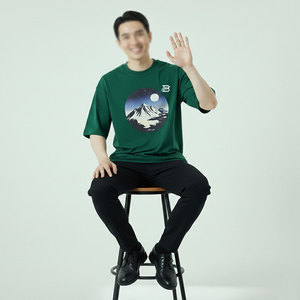 เสื้อยืดทรงบ็อกซี่สไตล์เฉพาะตัวสั่งทำพิเศษสำหรับผู้ชาย คุณภาพดี พิมพ์โลโก้ตามสั่ง เสื้อยืดแขนสั้นทรงบ็อกซี่สำหรับผู้ชาย - Product Image 2