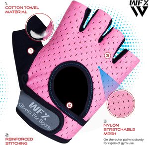 Gants d'entraînement unisexes ZERBJ - Gants de musculation respirants et légers à enfiler, avec rembourrage antidérapant en silicone, sans doigts, pour la salle de sport - Product Image 5