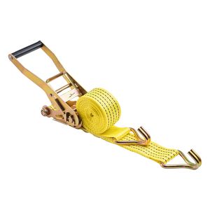 Cinghie a cricchetto con doppio gancio a J, 2 x 15 piedi, per carichi pesanti, resistenza al rottura 5000 libbre, con borsa per il trasporto, certificazione TUV - Product Image 3