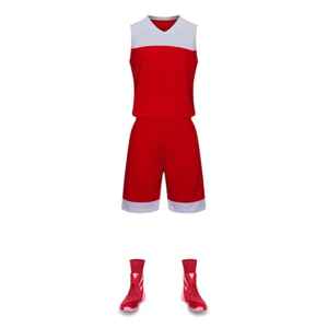 Ensemble de maillots de basket-ball personnalisés en gros pour hommes, uniforme de basket-ball simple et solide, respirant et doux, ensemble d'uniformes d'équipe de basket-ball. - Product Image 4