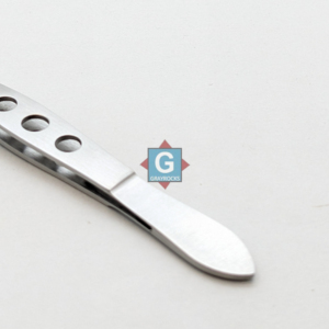 คีมจับของบิชอปฮาร์แมน รุ่นไอริส แบบโค้ง 8.5 ซม. แบบละเอียด มีฟันเลื่อย แบบตรง ใช้ยึดจับ  แบบใช้มือ ได้รับการรับรองมาตรฐาน MOL คีมผ่าตัด - Product Image 5