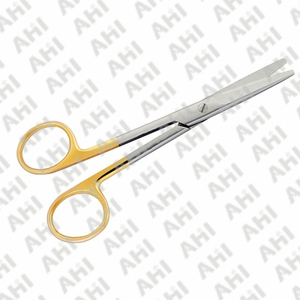 กรรไกรแพทย์สแตนเลสคุณภาพสูง AHI แบบตรง ปลายทู่ สำหรับผ่าตัดและชำแหละเนื้อเยื่อ - Product Image 5