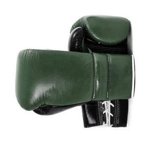 Gants de boxe Daizen Star en cuir vert, à doigts entiers, avec fermeture auto-agrippante, sangle de poignet réglable, équipement d'entraînement unisexe pour adultes - Product Image 6