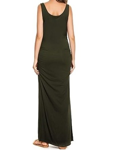 Nouvelle Arrivée 2025 Robe de Grossesse Unie Lavable pour Femme, Vêtement d'Allaitement Sans Manches Longueur Ras du Sol - Product Image 2